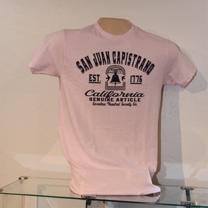 Mission San Juan Capistrano T-Shirt  Pink  Available in Adult sizes Small, Medium, Large & X-Large